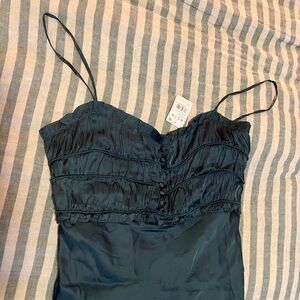 ASTR Green Satin Midi